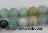 CAM163 15.5 inches 10mm faceted round amazonite gemstone beads