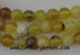 COP1202 15.5 inches 8mm round yellow opal gemstone beads