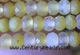 CRB2634 15.5 inches 2*3mm faceted rondelle yellow opal beads