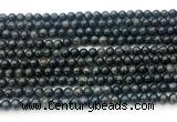 CAE320 15.5 inches 4mm round astrophyllite gemstone beads