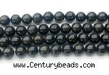 CAE324 15.5 inches 12mm round astrophyllite gemstone beads