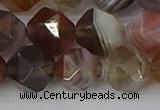 CAA1010 15.5 inches 12mm faceted nuggets botswana agate beads