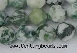 CAA1022 15.5 inches 10mm faceted nuggets tree agate beads