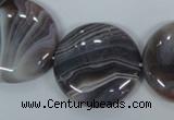 CAA107 15.5 inches 30mm coin botswana agate gemstone beads