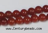 CAA111 15.5 inches 8mm round red agate gemstone beads wholesale