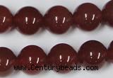 CAA114 15.5 inches 14mm round red agate gemstone beads wholesale