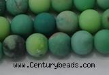 CAA1151 15.5 inches 6mm round matte grass agate beads wholesale