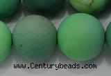 CAA1156 15.5 inches 16mm round matte grass agate beads wholesale