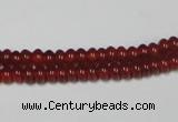 CAA121 15.5 inches 3*5mm rondelle red agate gemstone beads