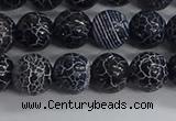 CAA1211 15.5 inches 8mm round frosted agate beads wholesale