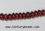 CAA122 15.5 inches 5*8mm rondelle red agate gemstone beads