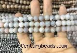 CAA1291 15.5 inches 8mm round matte plated druzy agate beads