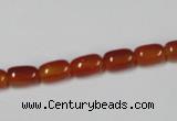 CAA144 15.5 inches 6*9mm drum red agate gemstone beads