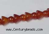 CAA145 15.5 inches 9*12mm bell shape red agate gemstone beads