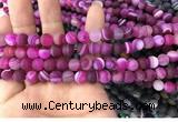 CAA1500 15.5 inches 6mm round matte banded agate beads wholesale