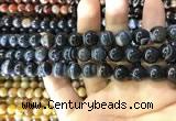 CAA1545 15.5 inches 10mm round banded agate beads wholesale