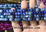 CAA1578 15.5 inches 4mm round banded agate beads wholesale