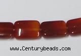 CAA161 15.5 inches 12*16mm rectangle red agate gemstone beads