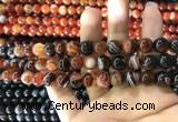 CAA1621 15.5 inches 6mm round banded agate beads wholesale