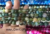 CAA1671 15.5 inches 8mm faceted round banded agate beads