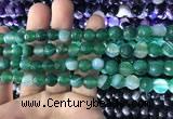 CAA1676 15.5 inches 8mm faceted round banded agate beads