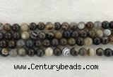 CAA1823 15.5 inches 10mm round banded agate gemstone beads