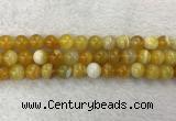 CAA1854 15.5 inches 12mm round banded agate gemstone beads