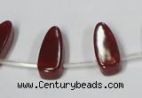 CAA187 15.5 inches 8*19mm freeform red agate gemstone beads