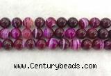 CAA1885 15.5 inches 14mm round banded agate gemstone beads