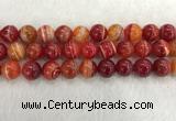 CAA1915 15.5 inches 14mm round banded agate gemstone beads