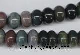 CAA194 15.5 inches 8*12mm rondelle indian agate beads wholesale