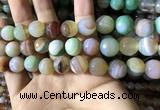 CAA2268 15.5 inches 14mm faceted round banded agate beads