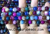 CAA2295 15.5 inches 10mm faceted round banded agate beads