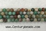 CAA2303 15.5 inches 10mm round banded agate gemstone beads