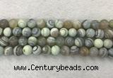 CAA2319 15.5 inches 10mm round banded agate gemstone beads