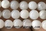 CAA2340 15.5 inches 4mm round white crazy lace agate beads wholesale