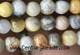 CAA2348 15.5 inches 4mm round crazy lace agate beads wholesale