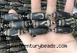 CAA2679 15.5 inches 12*30mm - 13*31mm rice tibetan agate dzi beads