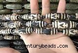 CAA2714 15.5 inches 14*38mm - 16*43mm rice tibetan agate dzi beads