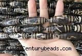 CAA2716 15.5 inches 14*38mm - 16*43mm rice tibetan agate dzi beads