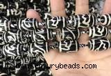 CAA2736 15.5 inches 14*21mm - 16*22mm drum tibetan agate dzi beads
