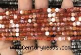 CAA2808 15 inches 4mm faceted round fire crackle agate beads wholesale