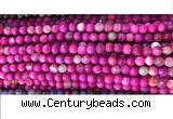 CAA2884 15 inches 6mm faceted round fire crackle agate beads wholesale