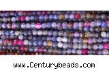 CAA2885 15 inches 6mm faceted round fire crackle agate beads wholesale