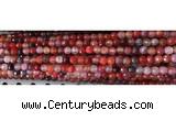 CAA2890 15 inches 6mm faceted round fire crackle agate beads wholesale