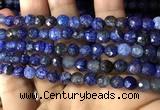 CAA2932 15 inches 6mm faceted round fire crackle agate beads wholesale