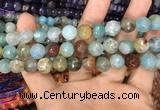CAA3040 15 inches 10mm faceted round fire crackle agate beads wholesale