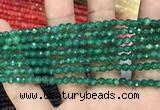 CAA3268 15 inches 4mm faceted round agate beads wholesale