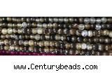 CAA3294 15 inches 6mm faceted round agate beads wholesale
