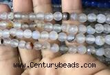 CAA3300 15 inches 6mm faceted round agate beads wholesale